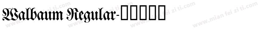Walbaum Regular字体转换